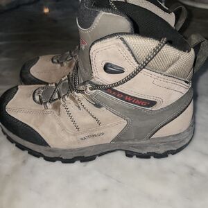Red Wing Shoes Gray and Black Boots with Sturdy Sole and Ankle Support